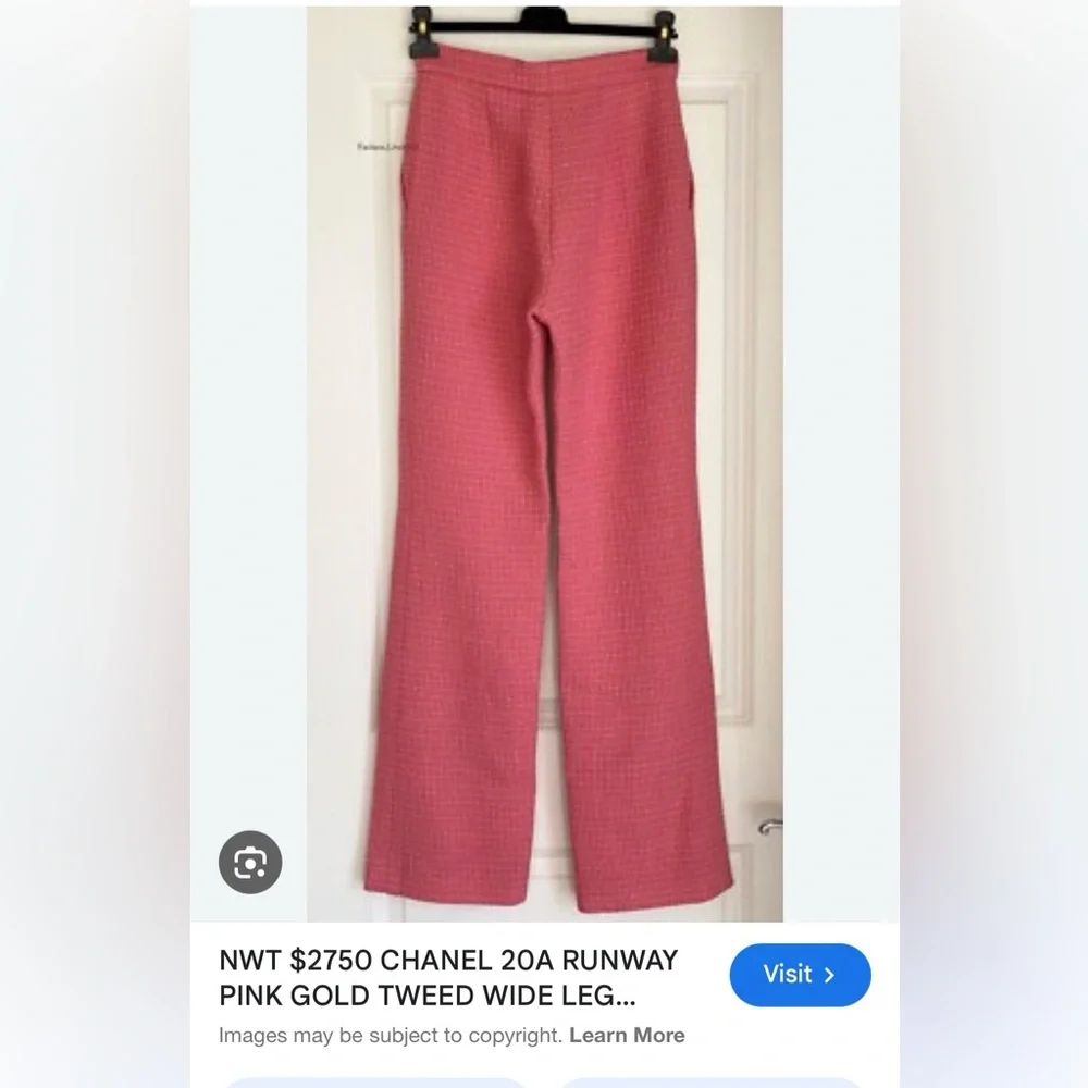 STUNNING, RARE CHANEL High-Waisted Wide-Leg Trousers